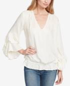 Jessica Simpson Juniors' Embroidered Blouson Peasant Top