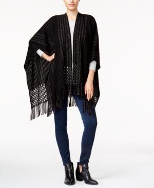 Cejon Under Night's Cover Pointelle Fringe Cape