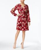 Monteau Petite Split-sleeve Faux-wrap Dress