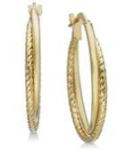 Giani Bernini Rope Twist Hoop Earrings In 18k Gold-plated Sterling Silver, Created For Macy's