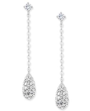 Danori Silver-tone Crystal Linear Drop Earrings, Only At Macy's