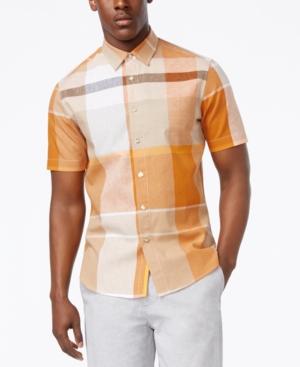 Sean John Men's Large-plaid Shirt