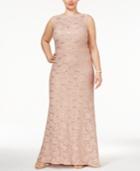 Nightway Sequined Lace A-line Gown
