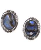 Judith Jack Sterling Silver Abalone And Marcasite Stud Earrings
