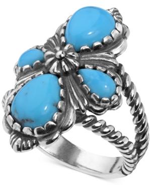 American West Turquoise Cluster Ring (3-9/10 Ct. T.w.) In Sterling Silver