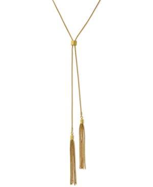 Vince Camuto Gold-tone Adjustable Tassel Chain Necklace