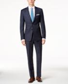 Calvin Klein Men's Slim-fit Stretch Denim Blue Pinstripe Suit