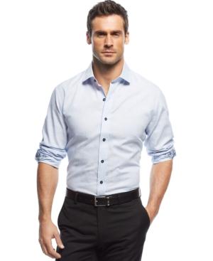 Tasso Elba Striped Paisley Jacquard Shirt