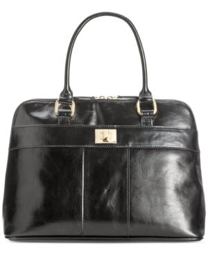 Giani Bernini Glazed Turnlock Dome Satchel, Only At Macy's