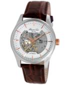 Kenneth Cole New York Men's Automatic Brown Leather Strap Watch 43mm 10027198