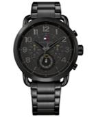 Tommy Hilfiger Men's Black Stainless Steel Bracelet Watch 46mm
