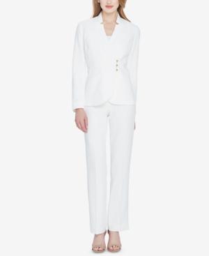 Tahari Asl Star-neck Asymmetrical Pantsuit