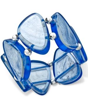 Style & Co Silver-tone Ice Blue Shell Bracelet