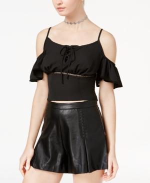 Shift Juniors' Cold-shoulder Crop Top, Created For Macy's