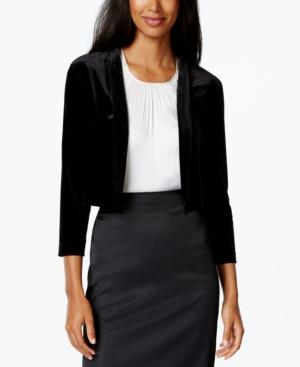 Calvin Klein Three-quarter Sleeve Velvet Shrug