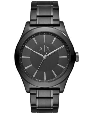Ax Armani Exchange Men's Black Stainless Steel Bracelet Watch 44mm Ax2326