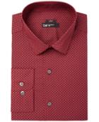 Bar Iii Men's Slim-fit Stretch Easy-care Burgundy Purple Floral Motif Dress Shirt, Created For Macy's