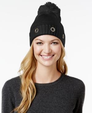 Steve Madden Solid Grommet Cuff Hat