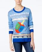 Hooked Up By Iot Juniors' Dreidel Holiday Sweater