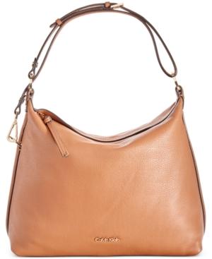 Calvin Klein Pebble Leather Hobo, A Macy's Exclusive Style
