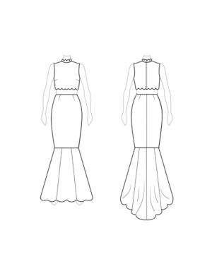 Fame And Partners Estelle 2-pc. Lace Sleeveless Mermaid Dress