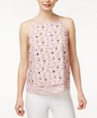 Maison Jules Anchor-print Layered-hem Top, Only At Macy's