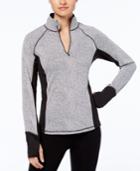 Ideology Brushed Heathered Performance Half-zip Jacket, Created For Macy's