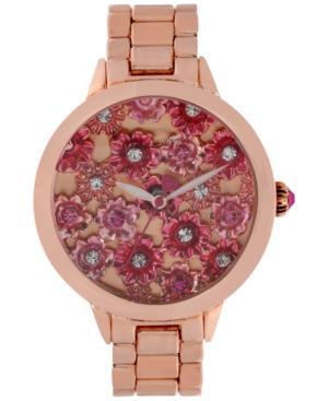 Betsey Johnson Women's Rose Gold-tone Bracelet Watch 42mm Bj00443-02