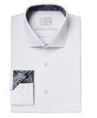 Michelsons Of London Men's Slim-fit Striped Dobby Dress Shirt