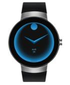 Movado Unisex Swiss Connect Black Silicone Strap Smart Watch 47mm