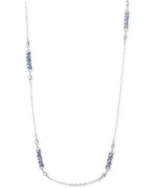 Carolee Silver-tone Crystal 36 Station Necklace
