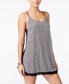 Hurley Juniors' Sable Geo-print Fringe Minidress