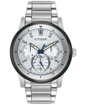 Citizen Men's Eco-drive Sport Stainless Steel Bracelet Watch 44mm Bu2018-55a