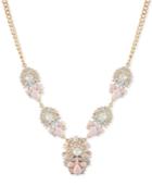 Say Yes To The Prom Rose Gold-tone Stone And Crystal Statement Necklace