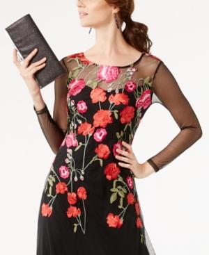Inc International Concepts Embroidered Mesh Maxi Dress, Created For Macy's