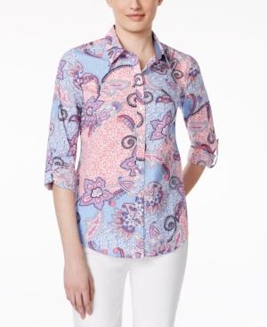 Charter Club Button-down Shirt, Paisley Print