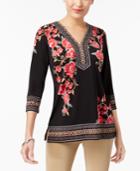 Jm Collection Embroidered Top, Created For Macy's