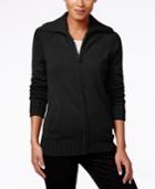Karen Scott Zip-front Cardigan, Only At Macy's