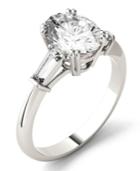Moissanite Oval Engagement Ring (2-1/2 Ct. Tw.) In 14k White Gold
