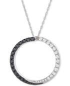 Wrapped In Love Diamond Circle 18 Pendant Necklace (1/2 Ct. T.w.) In 14k White Gold, Created For Macy's