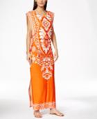 Ny Collection Printed Dolman-sleeve Maxi Dress