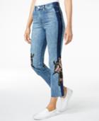 Buffalo David Bitton Ivy Floral-patched Cropped Jeans