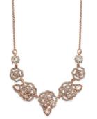 Kate Spade New York Rose Gold-tone Pave Rose Necklace