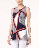 Alfani Printed High-low Tunic Top, Only At Macy's