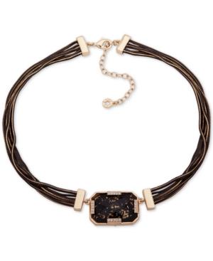 Anne Klein Two-tone Pave & Stone Collar Necklace, 16 + 3 Extender