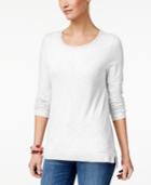 Style & Co High-low Long-sleeve T-shirt, Created For Macy's