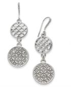 Charter Club Silver-tone Pave Double Drop Earrings, Created For Macy's