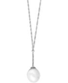 Pearl Lace By Effy Cultured White South Sea Pearl (11mm) Pendant Necklace In 14k White Gold