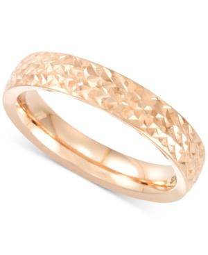 Textured Band In 14k Rose Gold