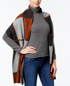 Anne Klein Oversized Jacquard Geometric Scarf